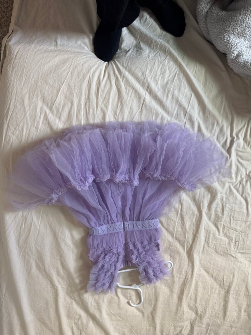 Monnalisa Girls Purple Tulle Ruffle Dress - Size 4Y